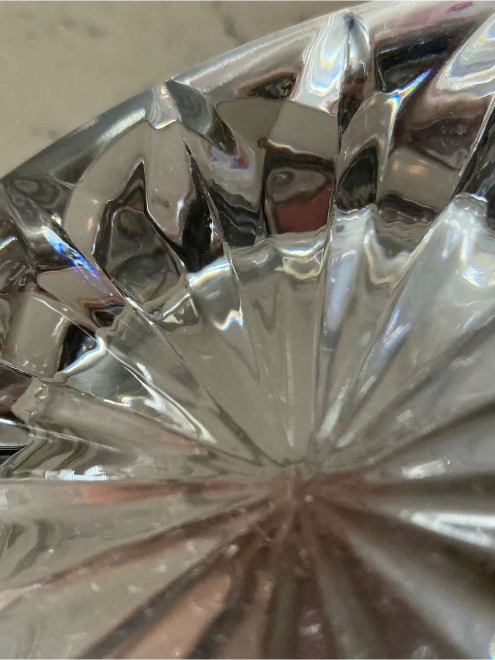 Vintage full lead crystal decanter with stopper BLOCk 16” hand cut crystal